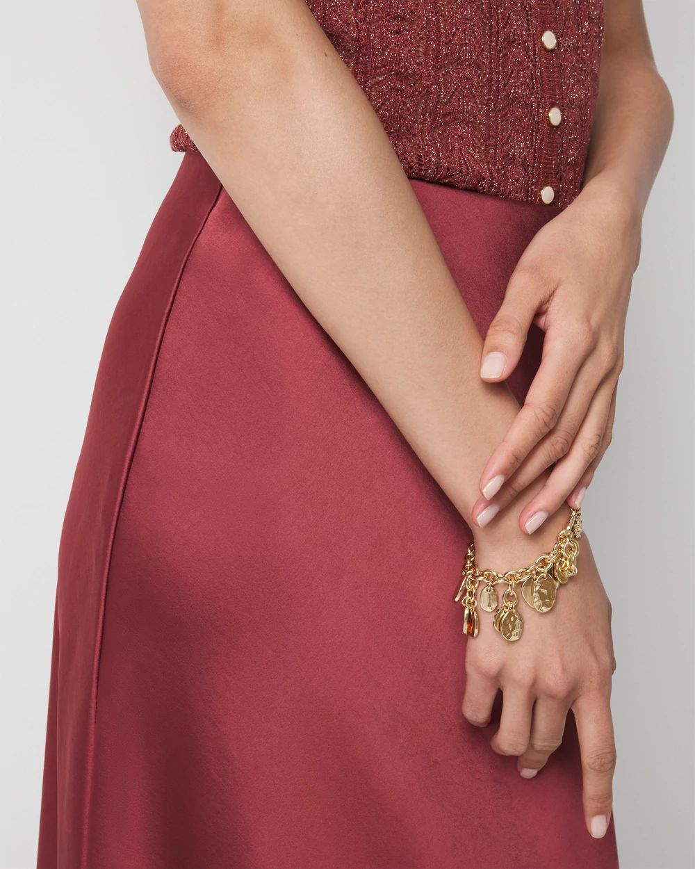 Satin Slip A-Line Skirt