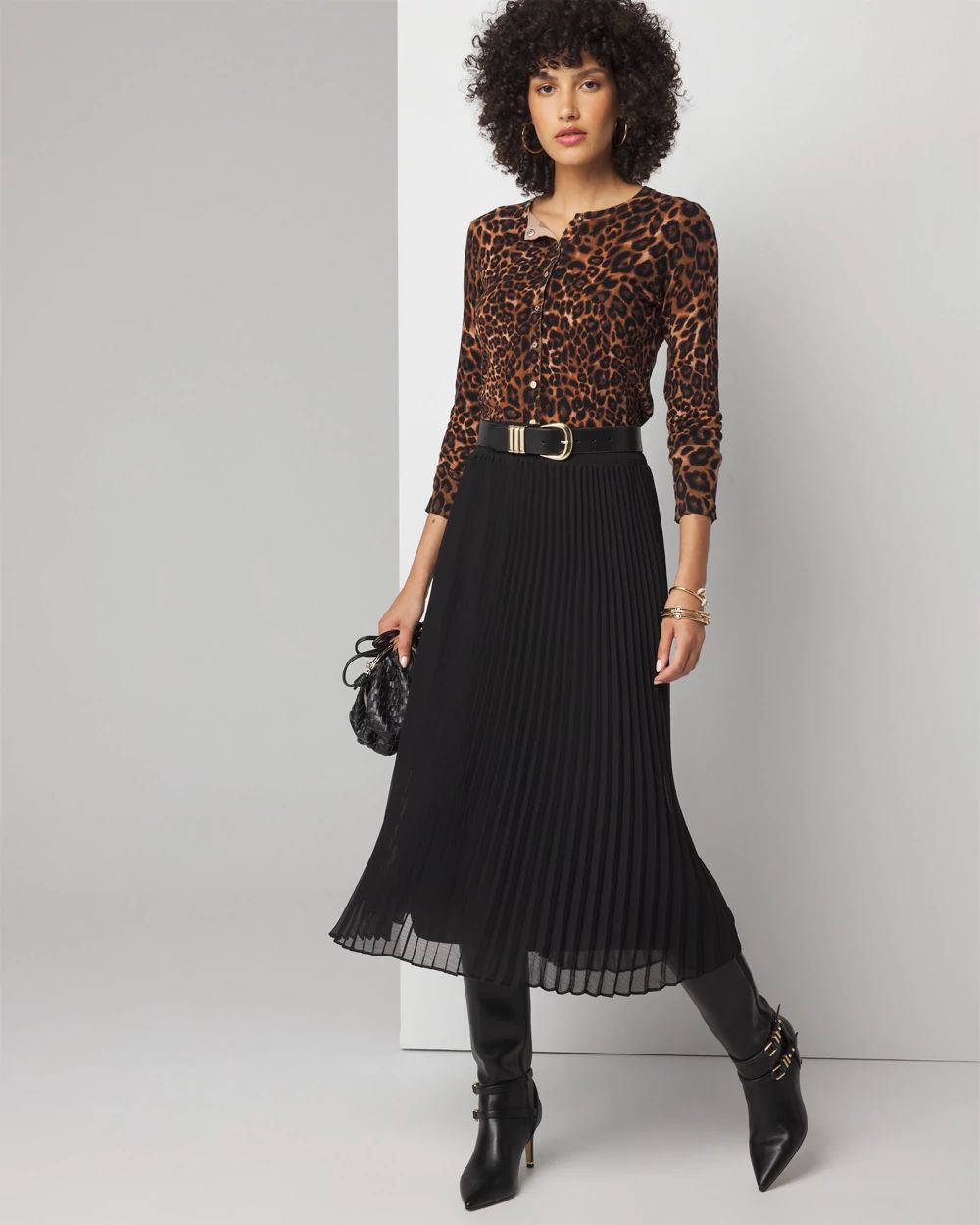 Pleated Chiffon Skirt