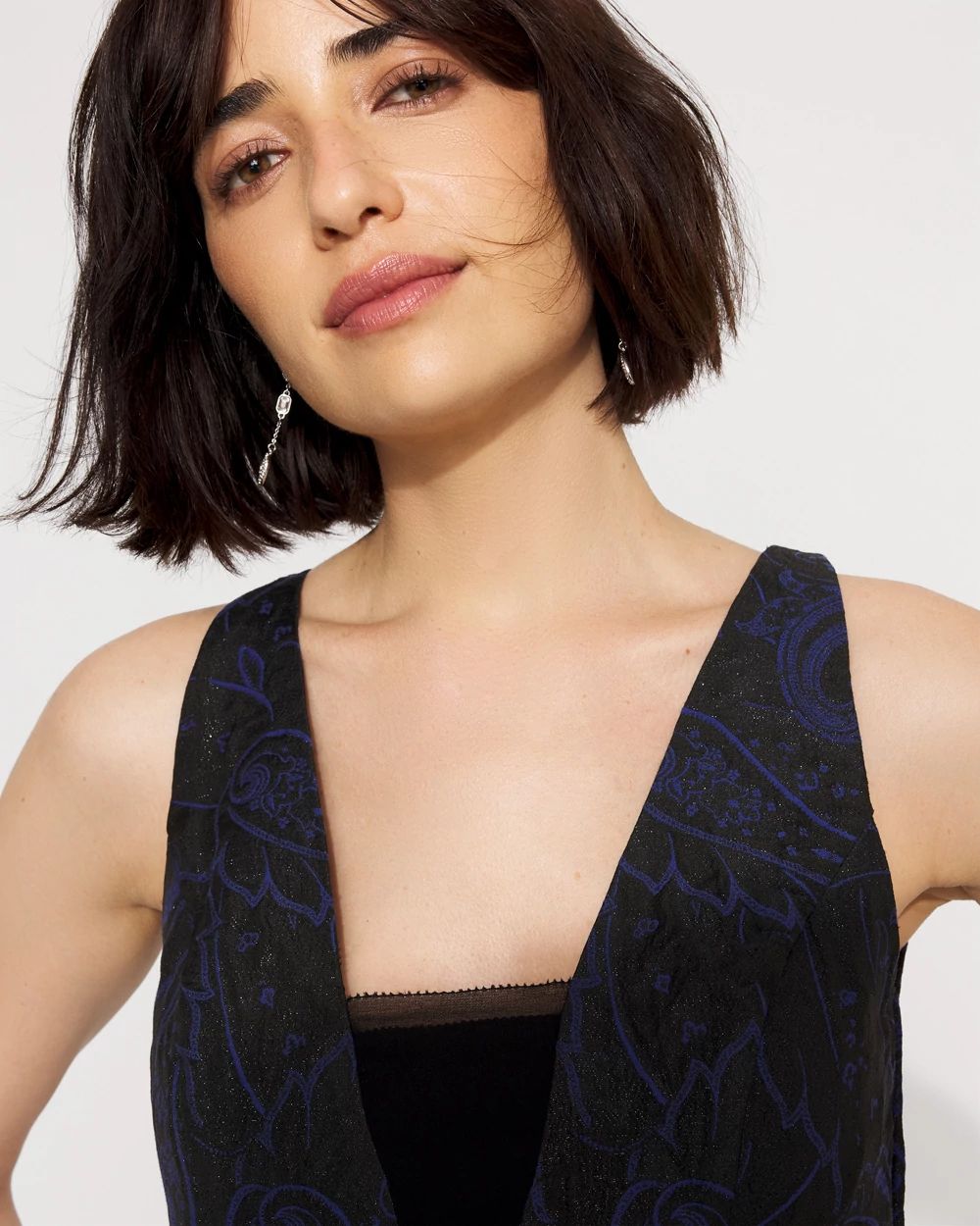 Jacquard Peplum Bustier