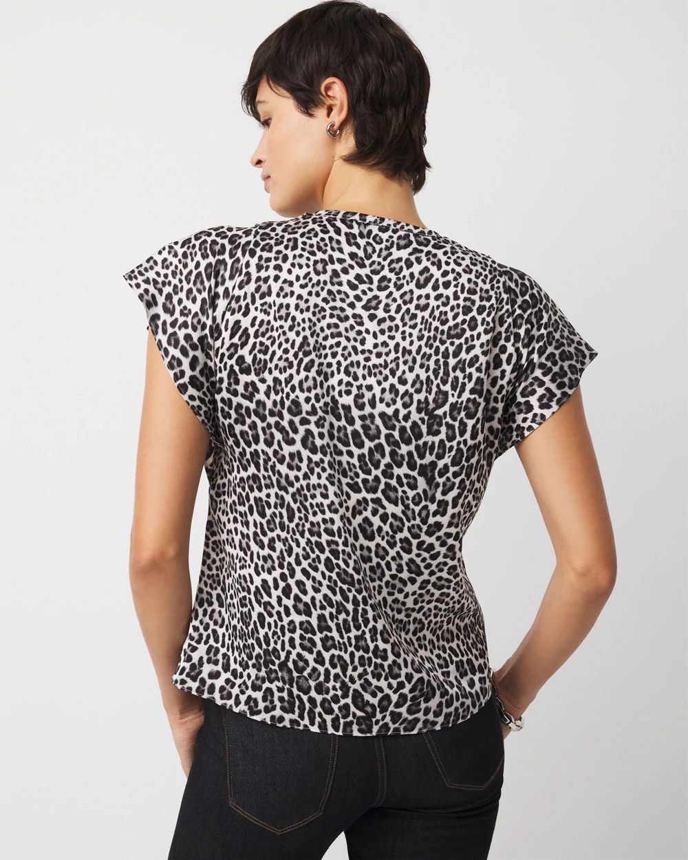 Flutter Sleeve Satin Shell Top