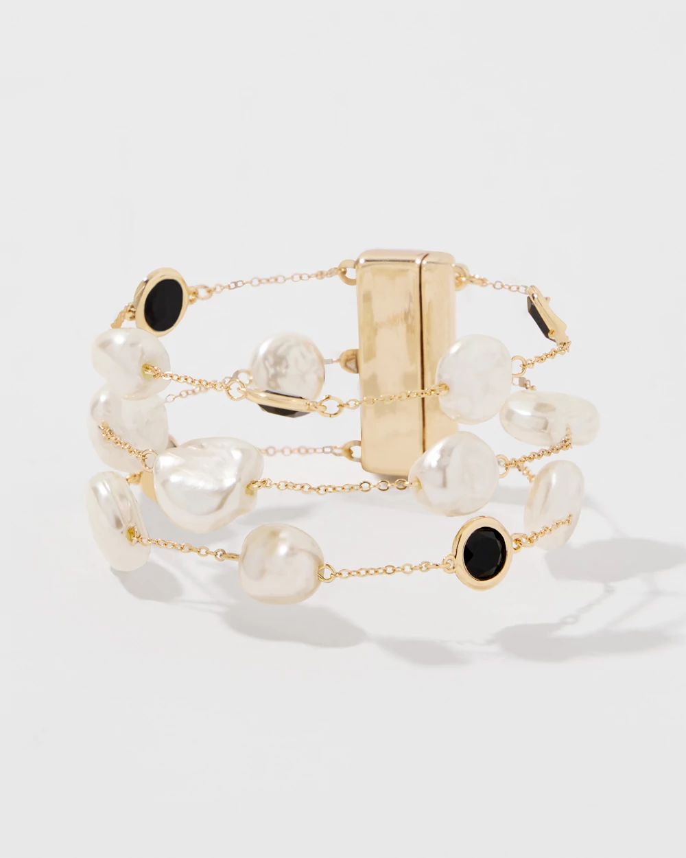 Black + White Multiple Strand Bracelet