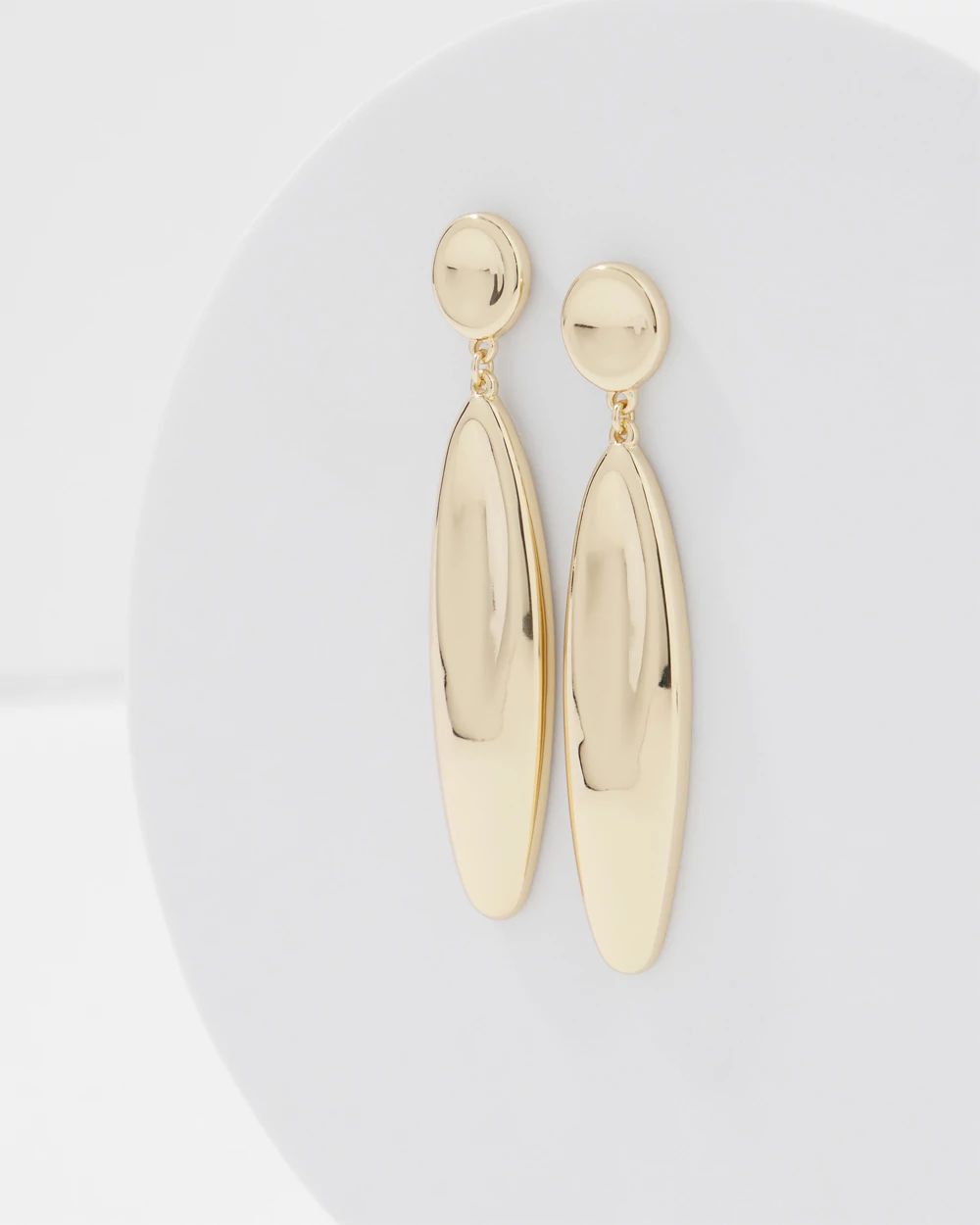 Gold Sculptural Statement Drop Earrings