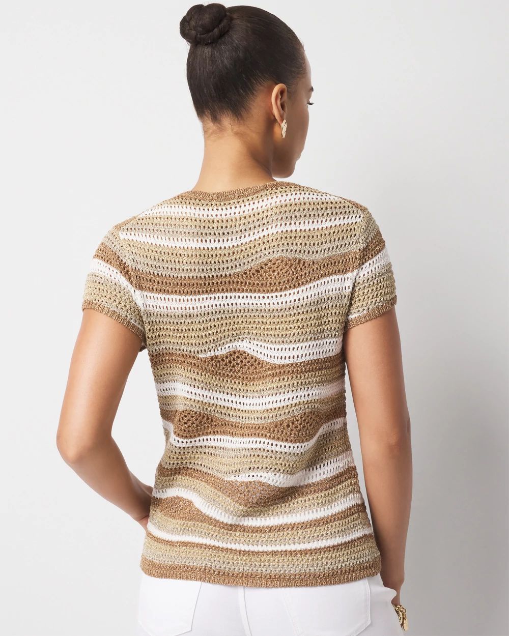 Metallic Stripe Sweater Tee