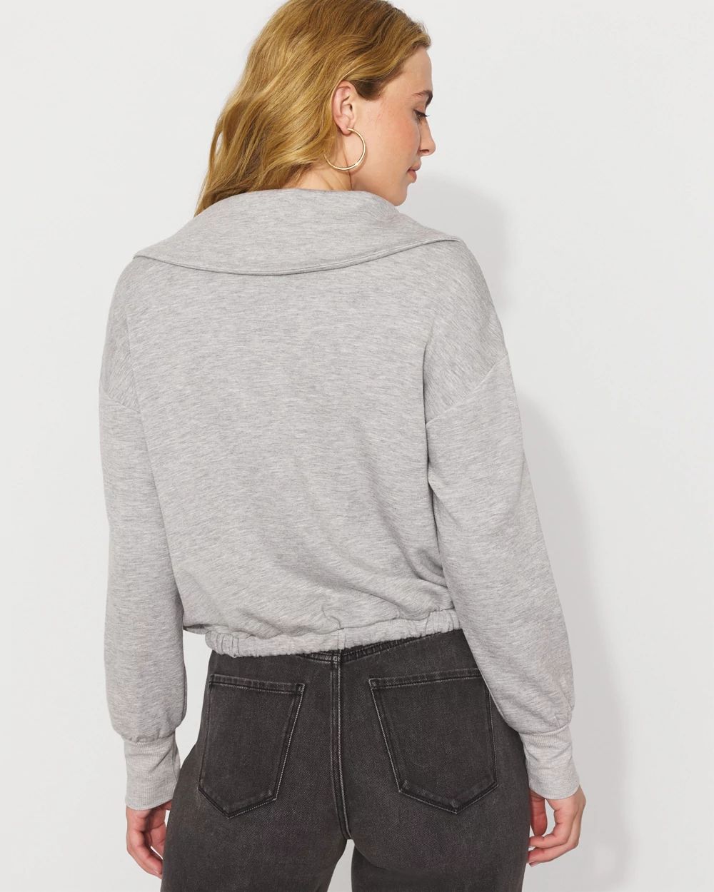 Satin-Trim Knit Jacket