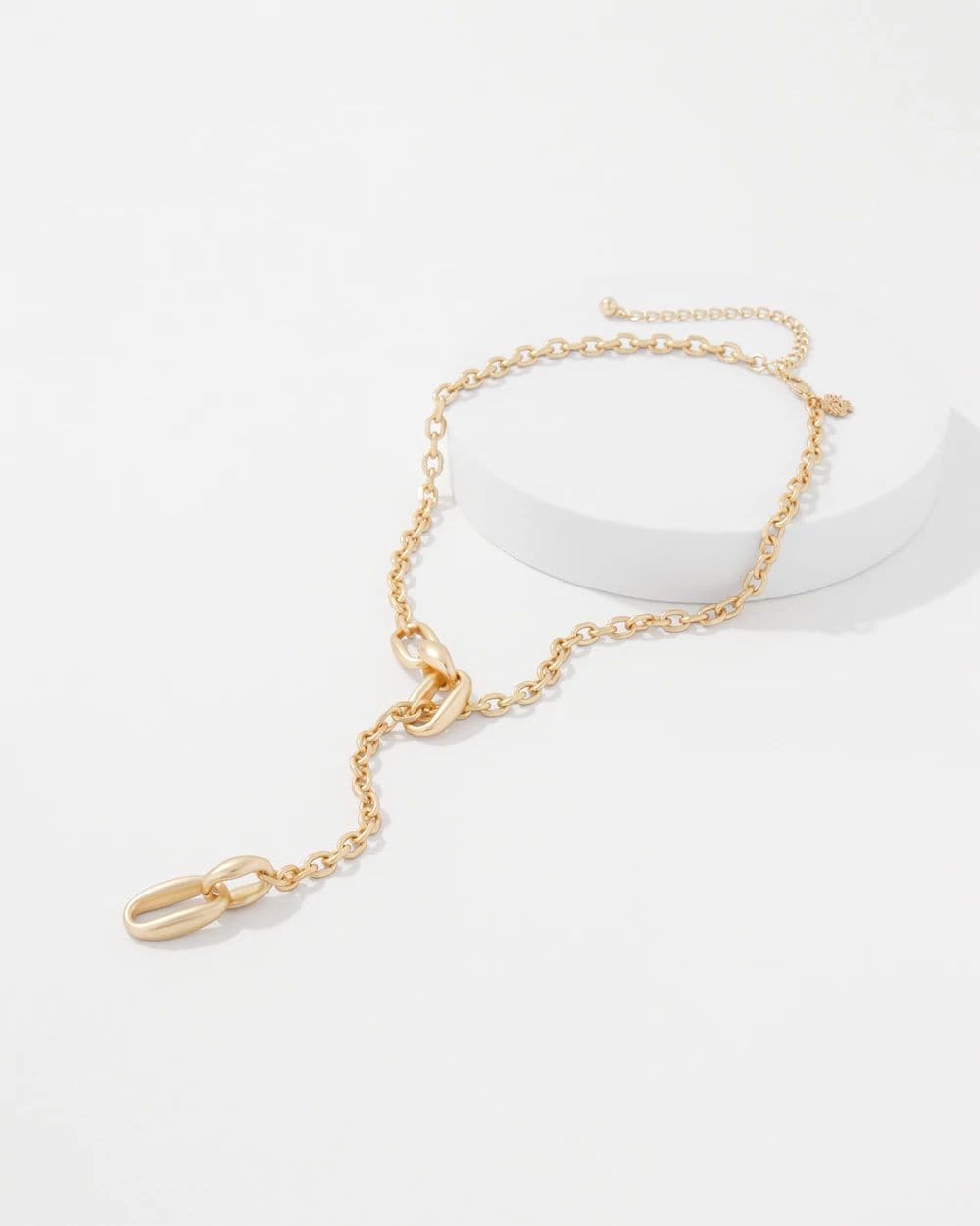 Pillowy Links Adjustable Y-Necklace