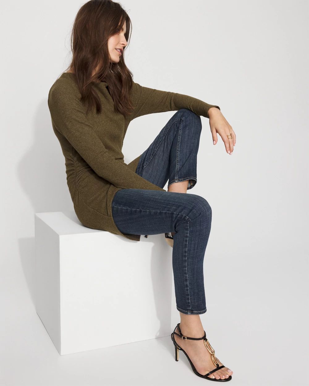 Asymmetrical Rib Snit Top