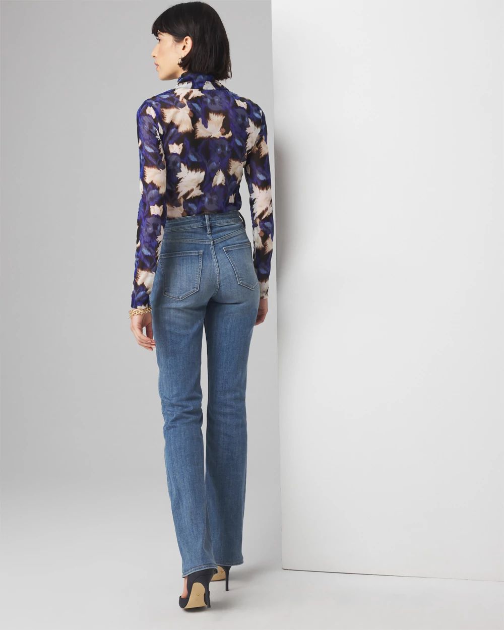 High-Rise Novelty Pocket Bootcut Jean