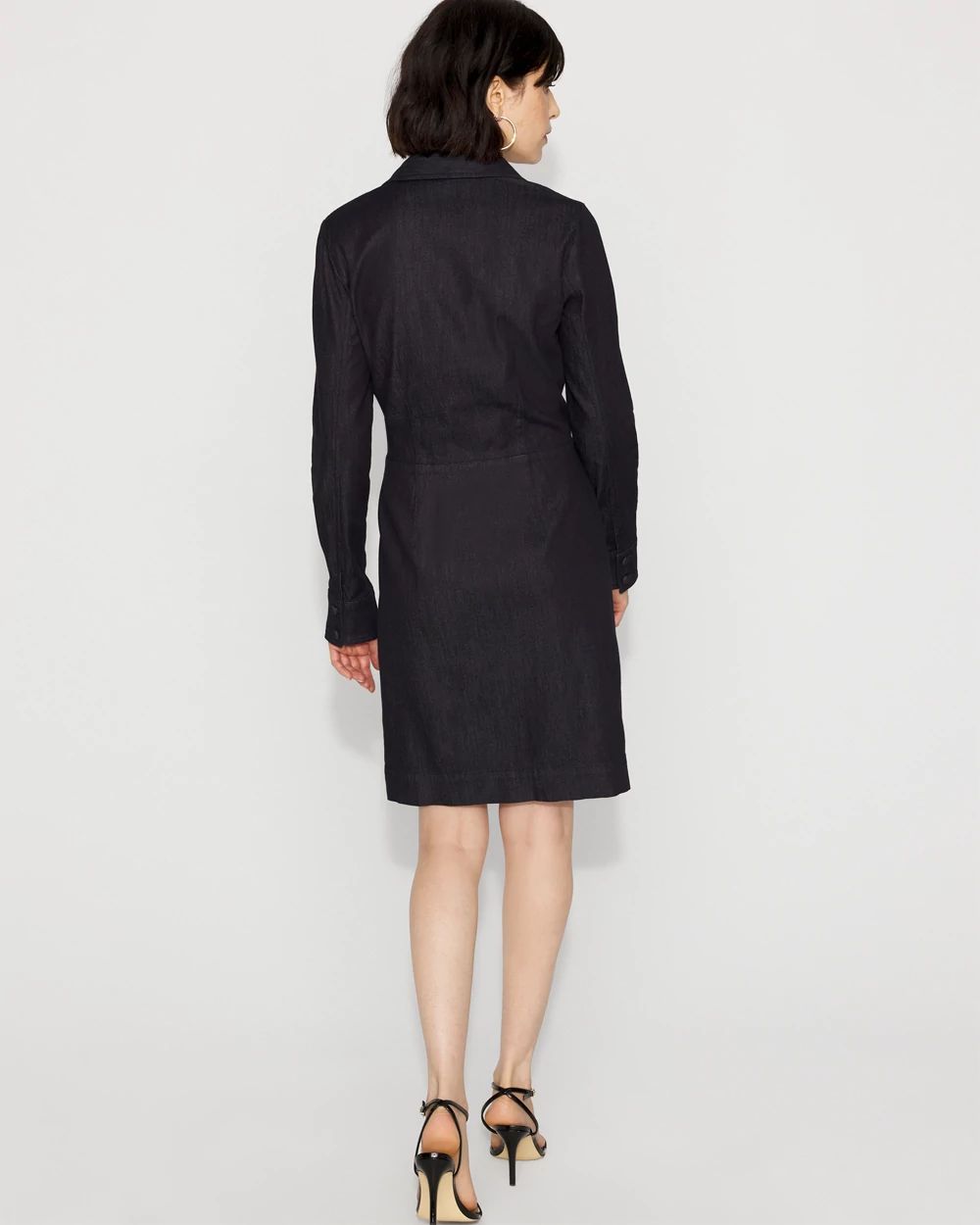 Twist Front Denim Mini Dress