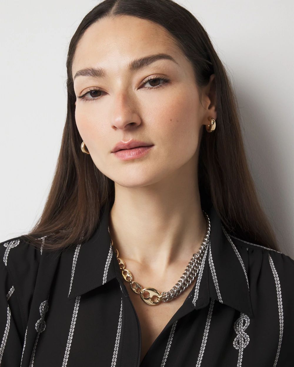 Gold + Silver Mariner Links Necklace