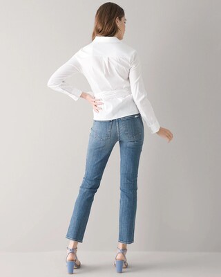 High-Rise Everyday Soft Denim™ Embroidered Straight Jeans