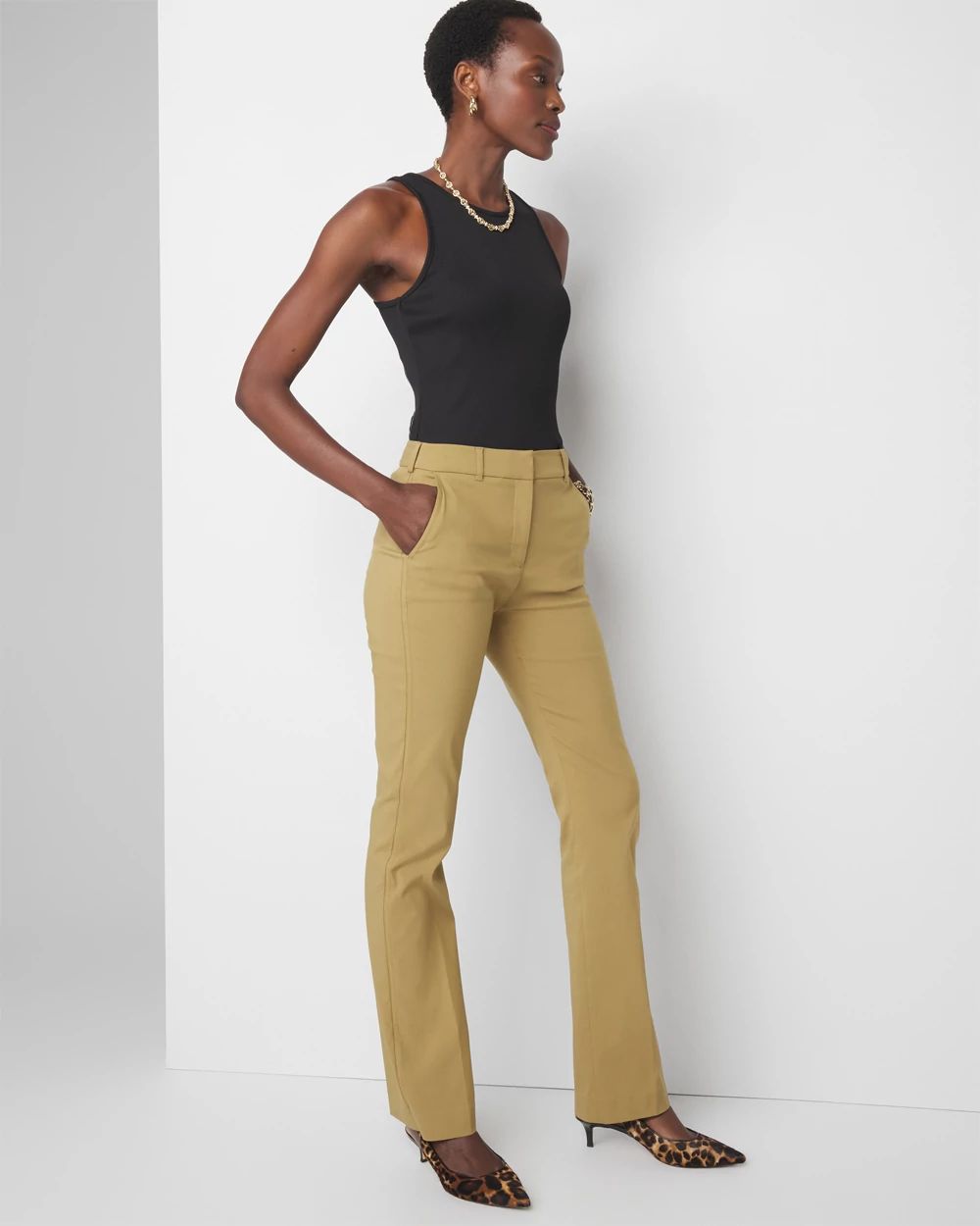 WHBM® Lightweight Ines Slim Bootcut Pant