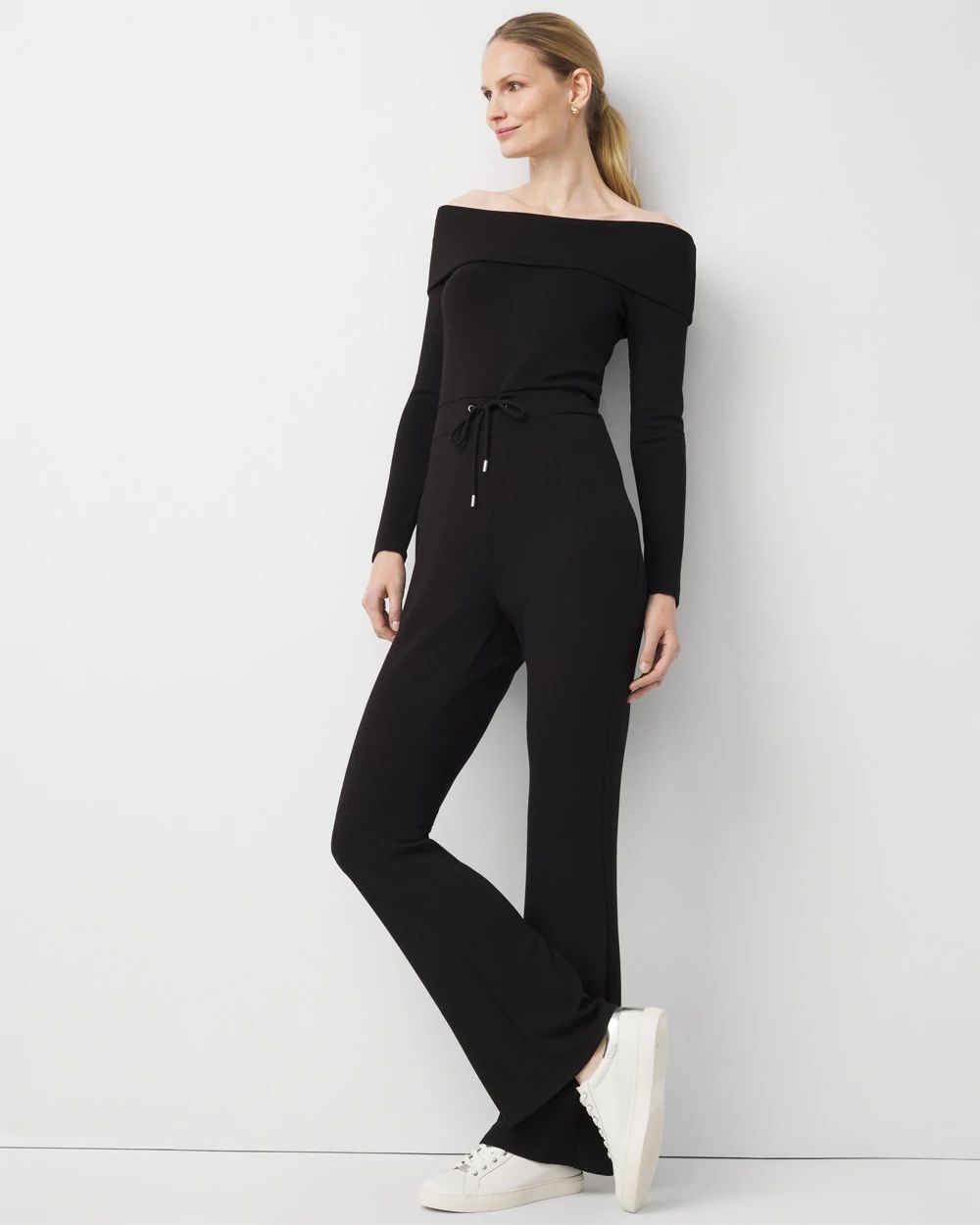 Off-The-Shoulder Fold-Over Jumpsuit