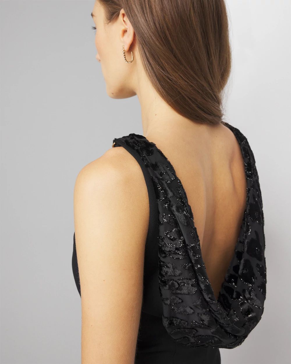Draped Back Sheath Dress