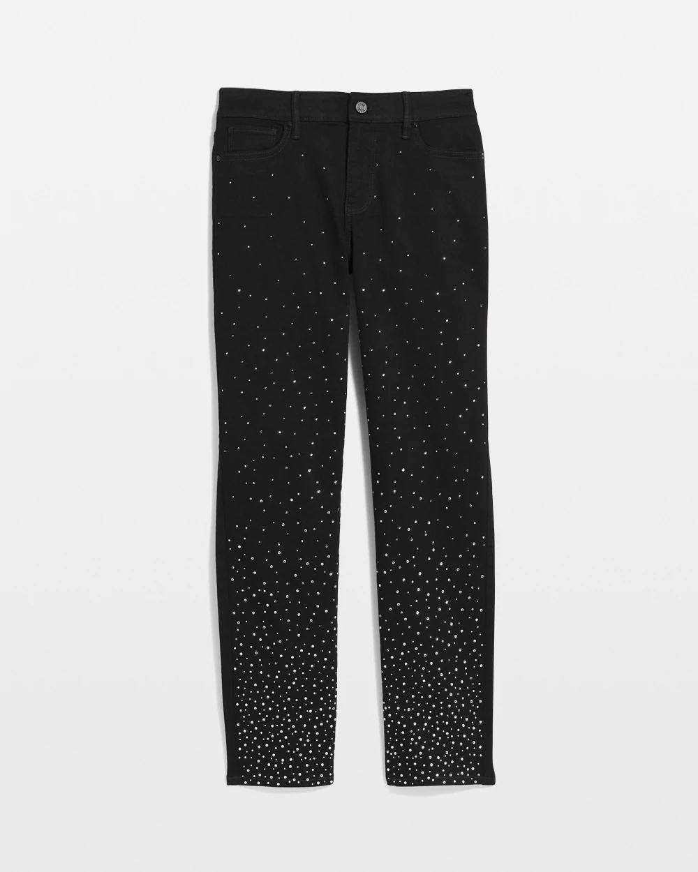 Embellished Mid Rise Slim Jean