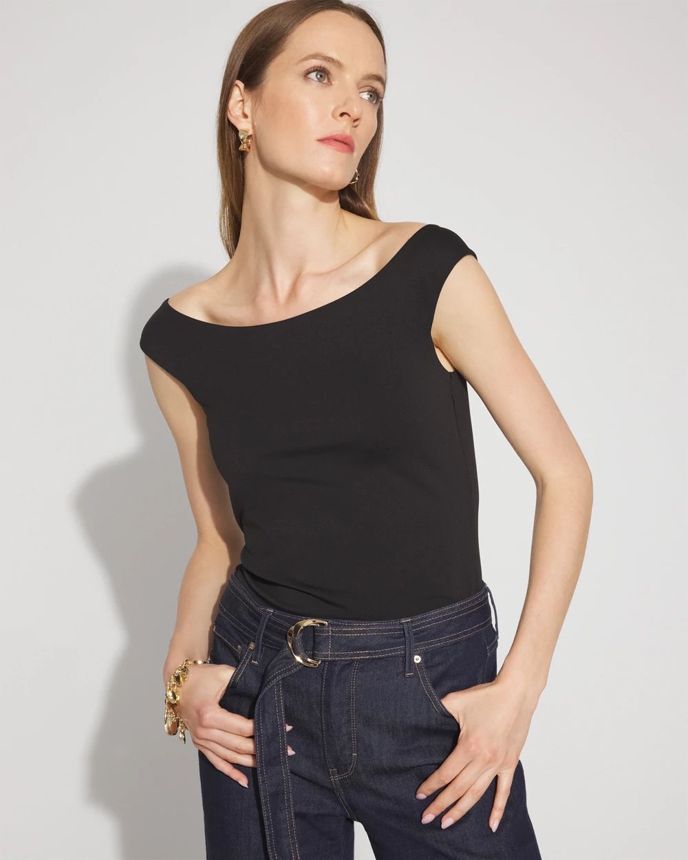 WHBM FORME™ All Ways Stretch At-The-Shoulder Top