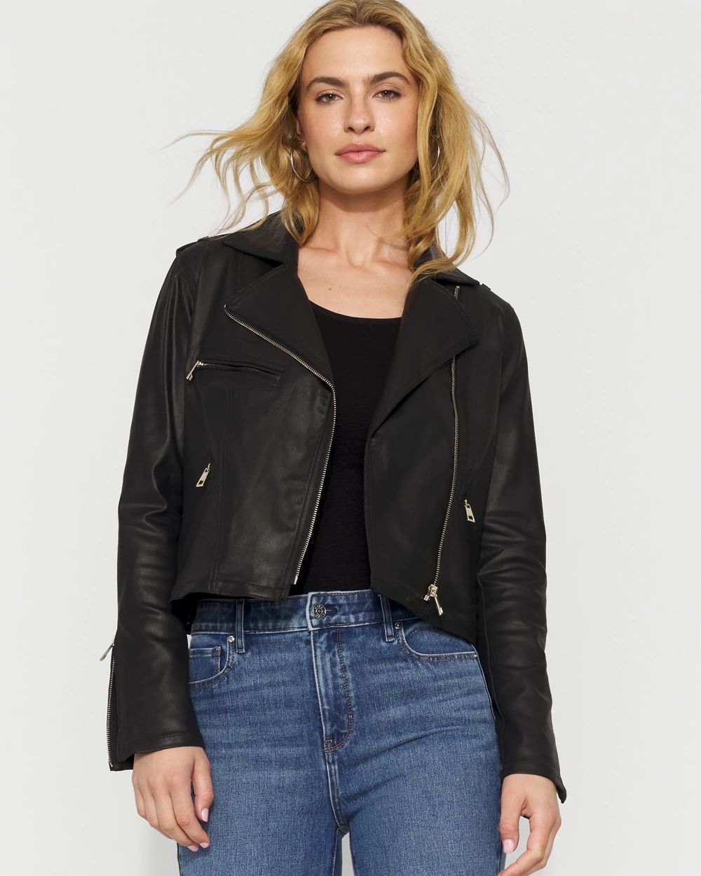 Coated Moto Jacket