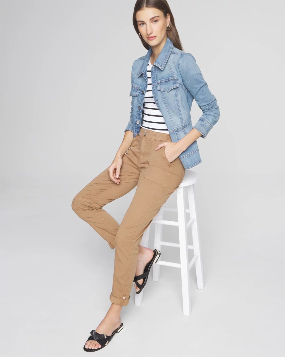 Mid-Rise Pret-A-Pedi Crop Pants click to view larger image.