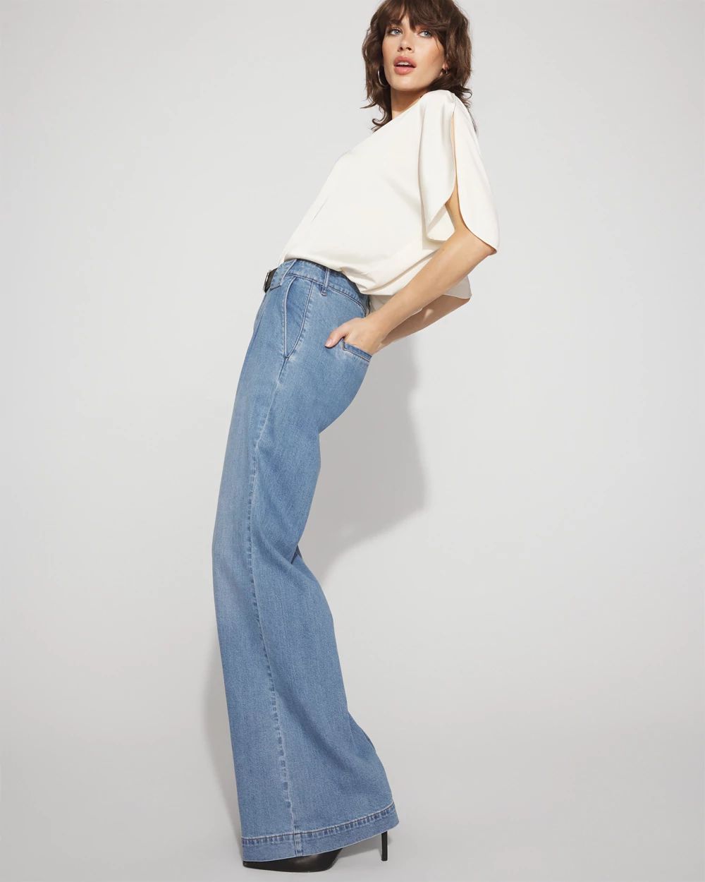 Satin + Jersey Split Sleeve Tee