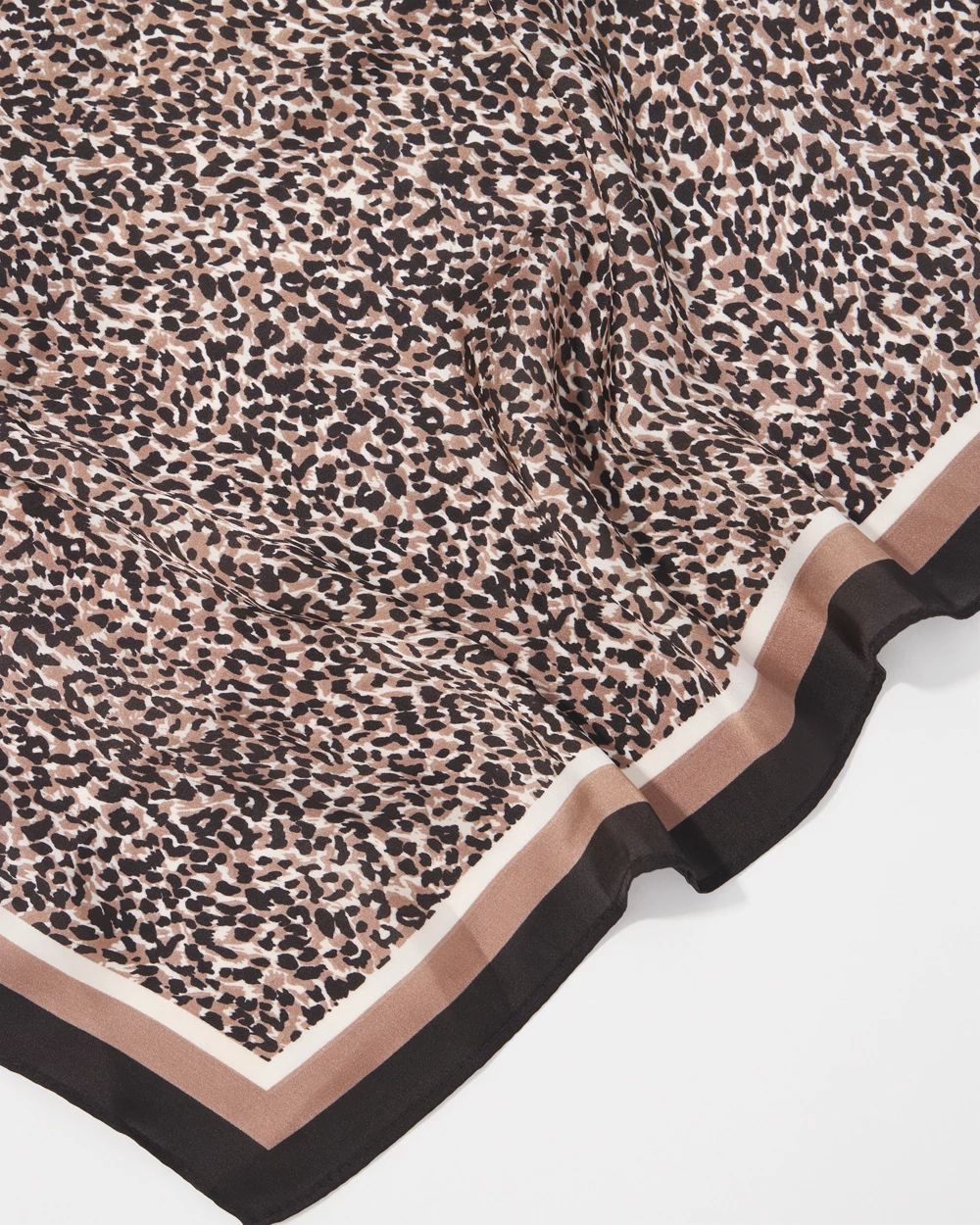 Leopard Print Square Scarf