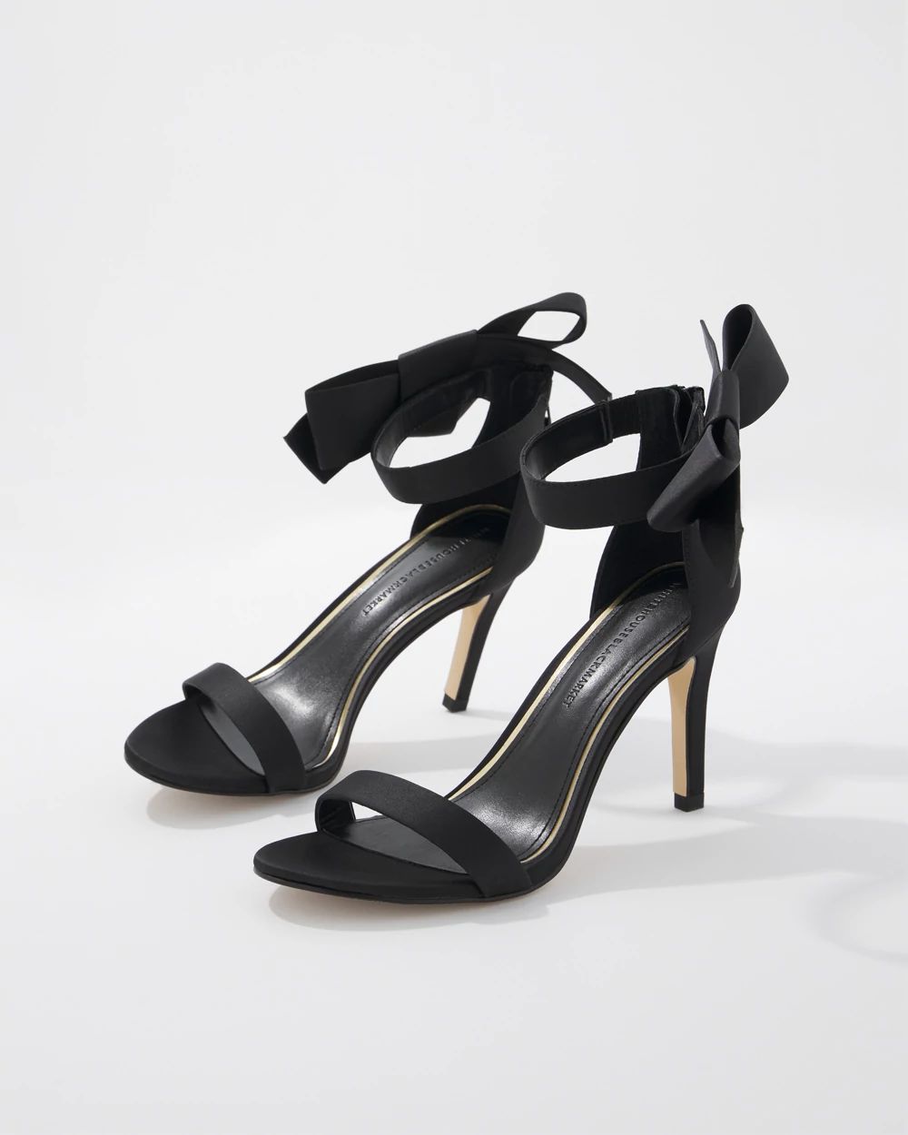 Satin Bow Heeled Sandal