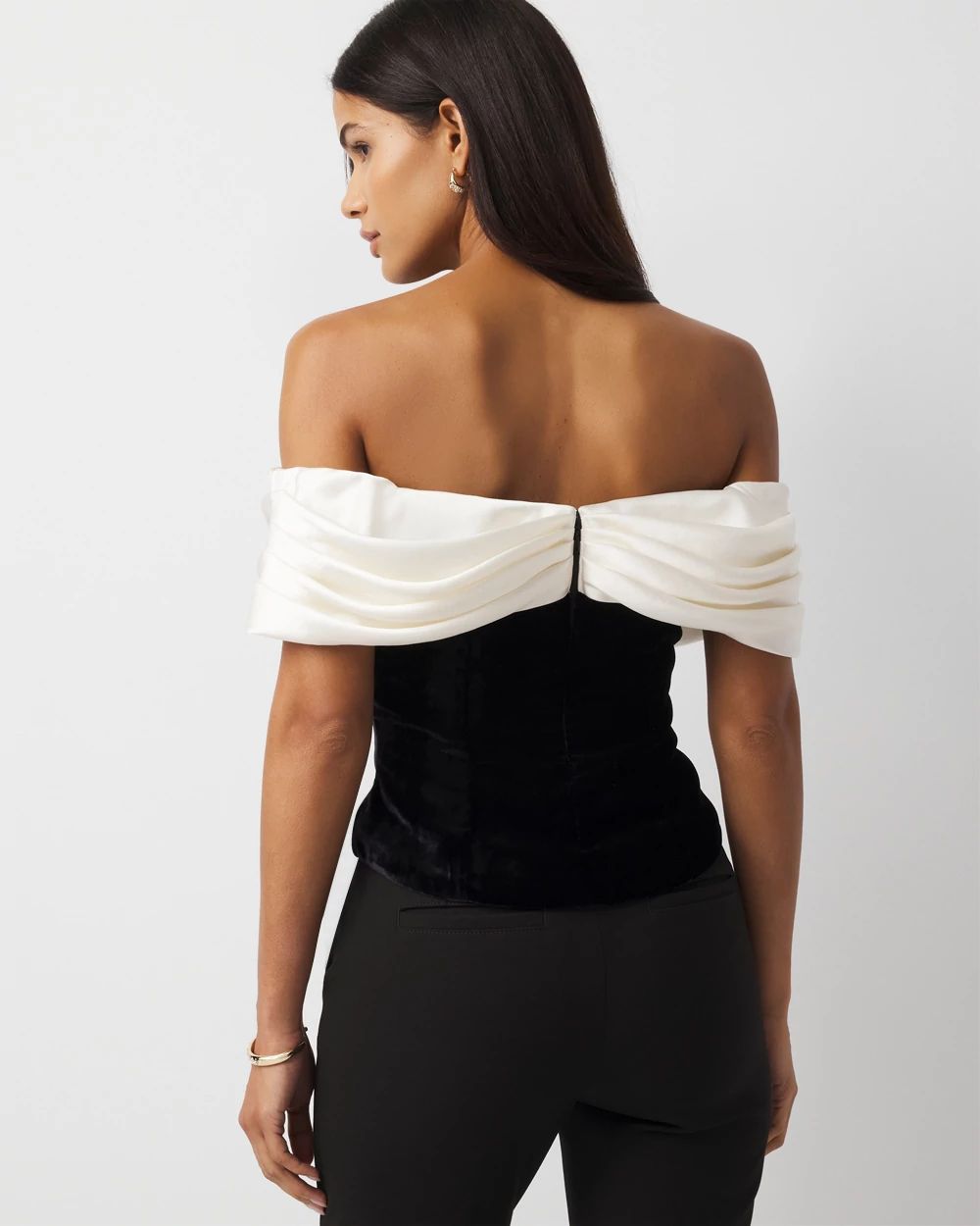 Petite Satin + Velvet Bustier