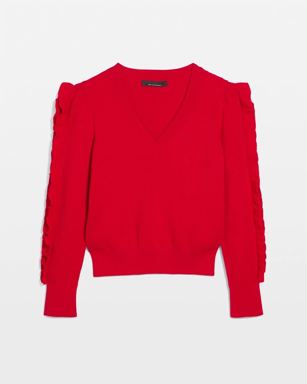 Ruffle Sleeve Pullover Sweater