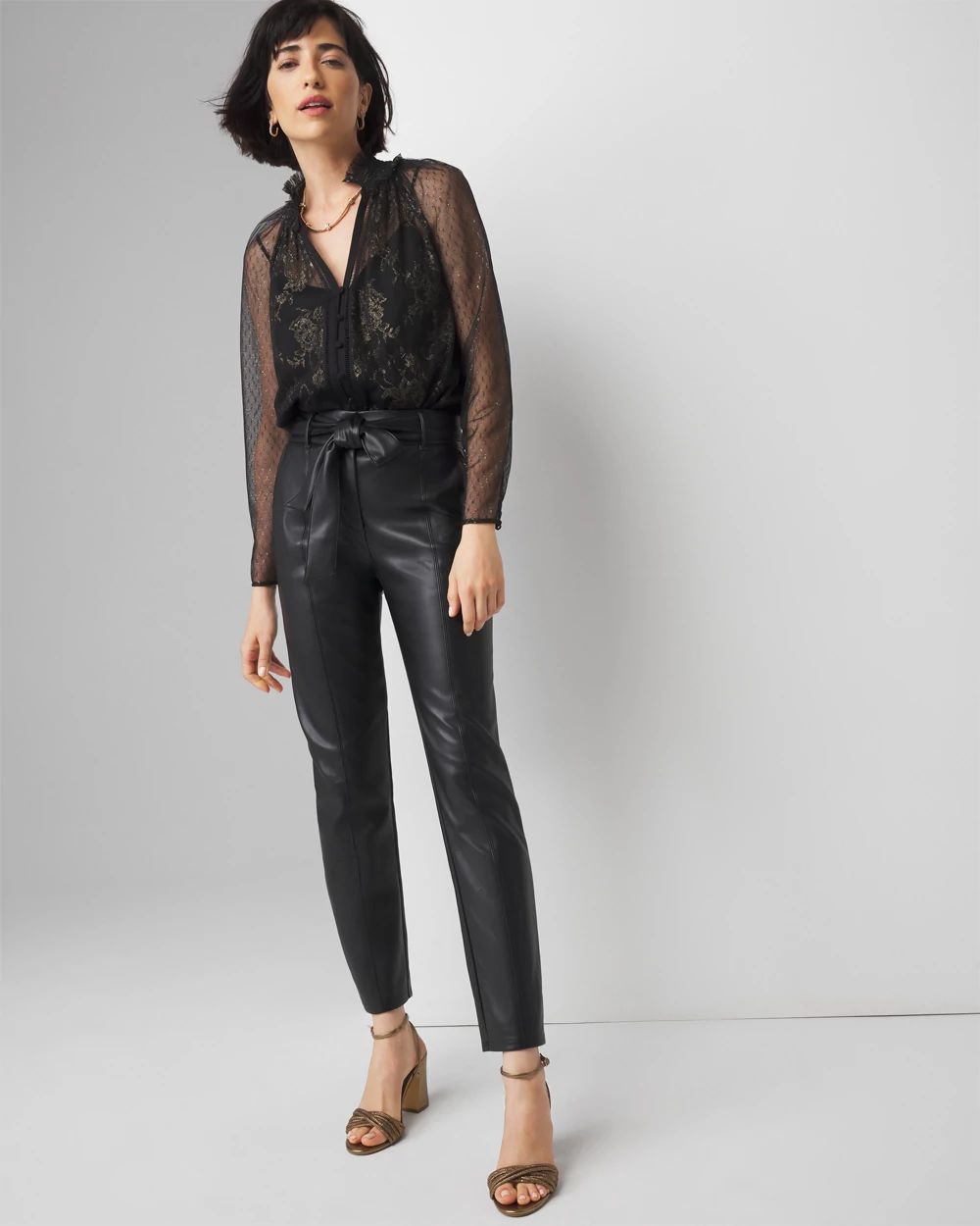 Extra High-Rise Tapered Faux Leather Pants