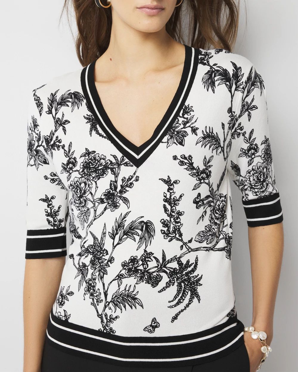 Floral Printed Sweater