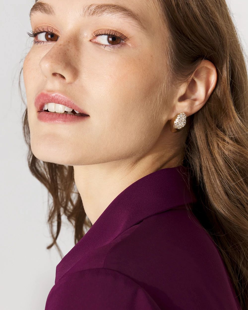 Dusted Pavé Stud Earrings