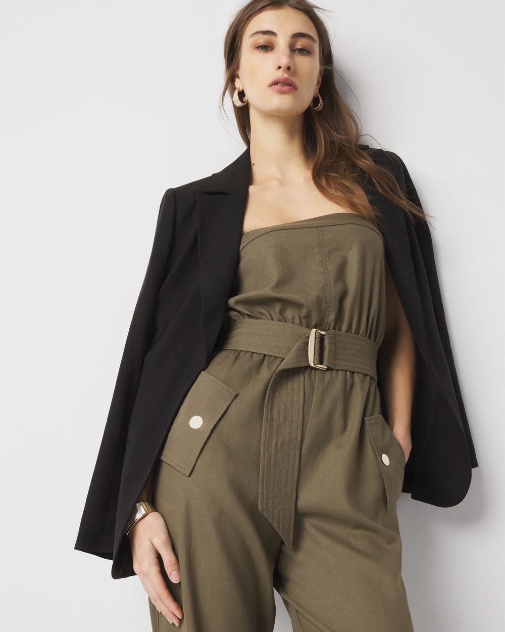 Strapless Utility Jumpsuit