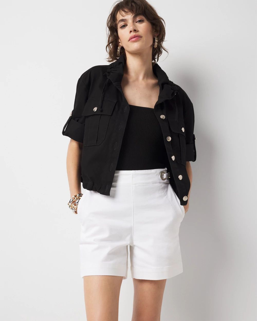 Short-Sleeve Pret Relaxed Utility Jacket