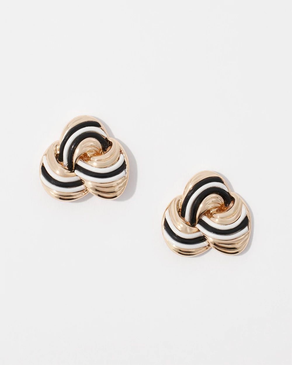 Braided Gold Corded Inlay Earrings