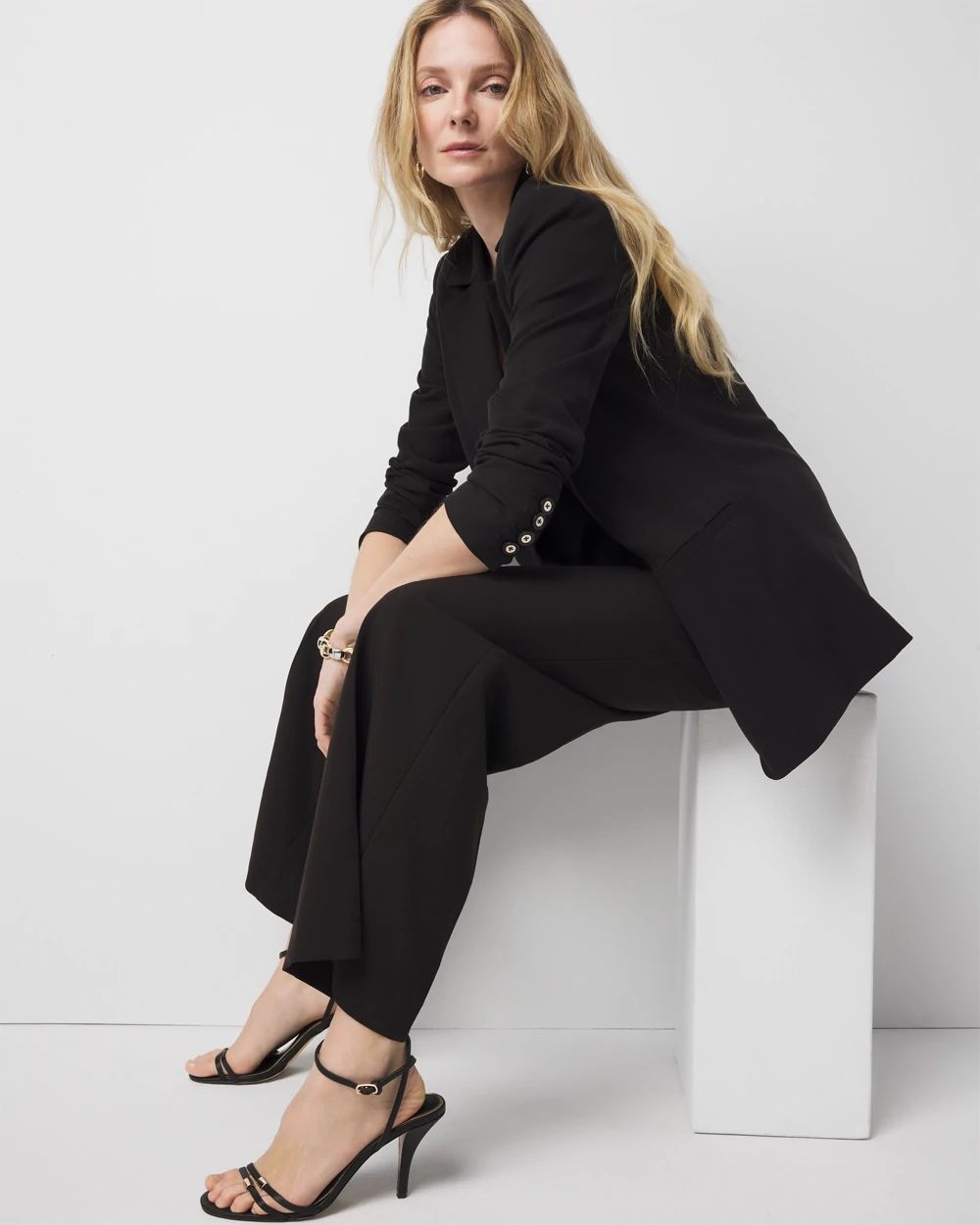 Lyocell-Blend One-Button Blazer