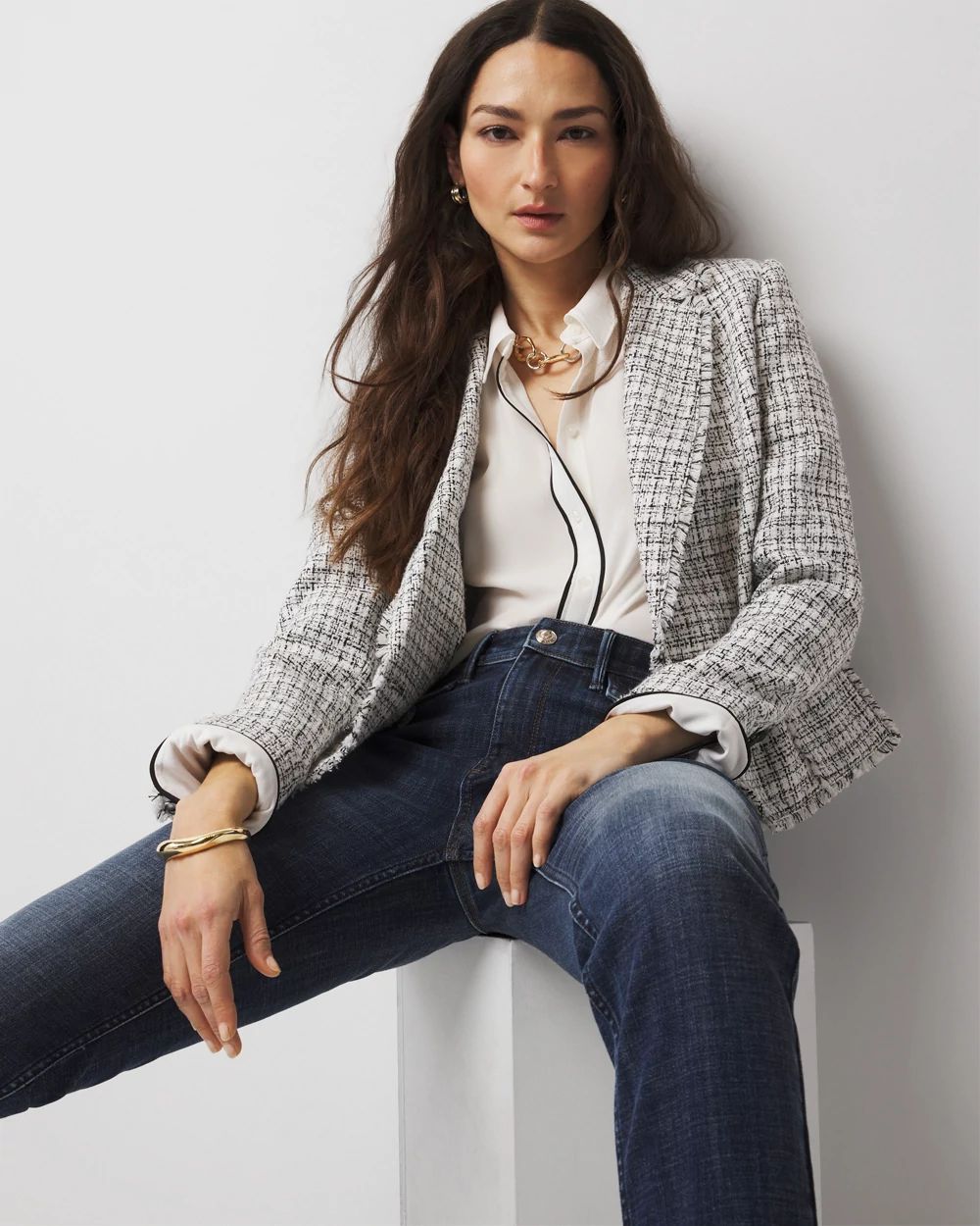 Cropped Tweed Jacket