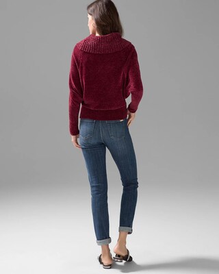 Cowl Neck Chenille Sweater