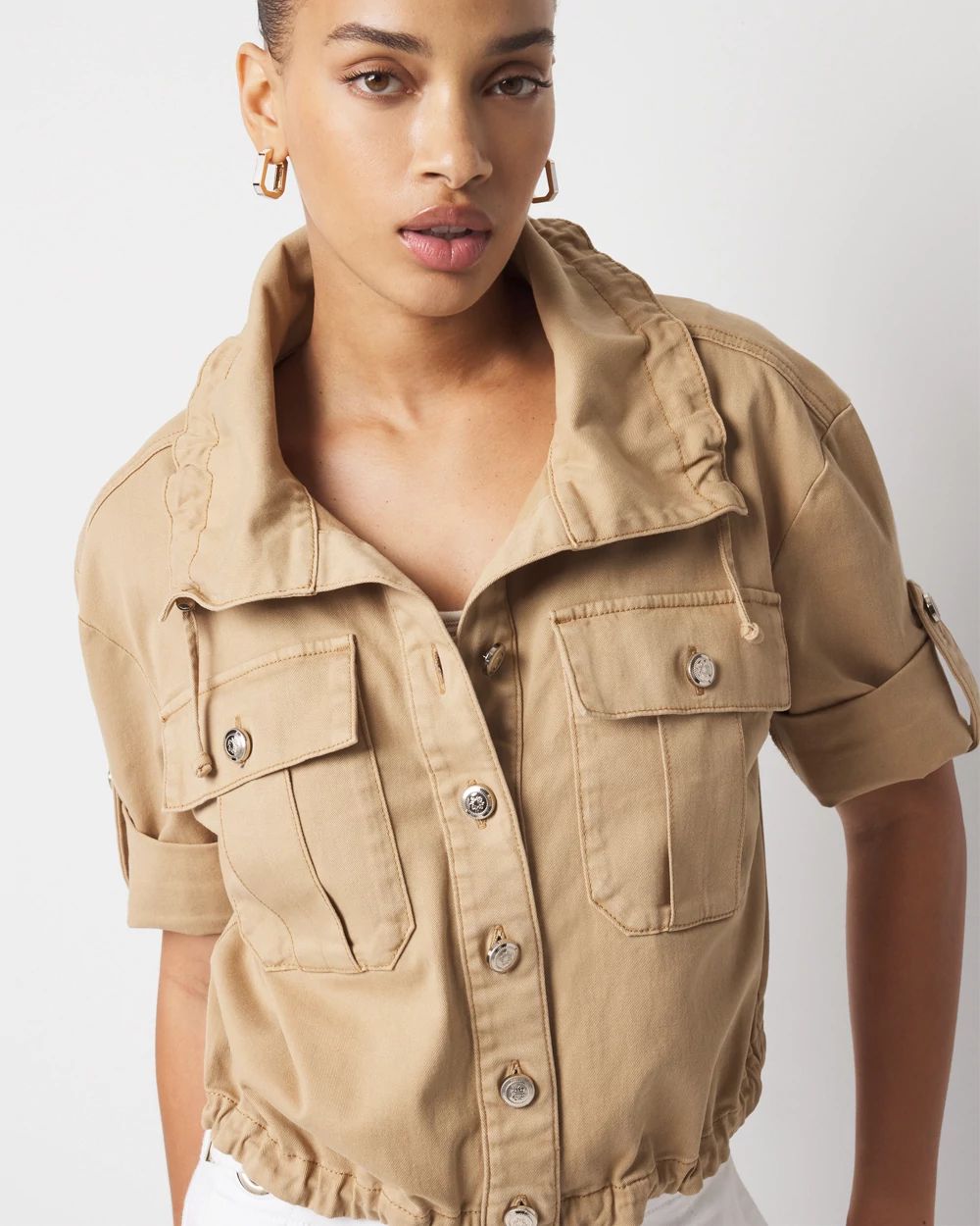 Short-Sleeve Pret Relaxed Utility Jacket