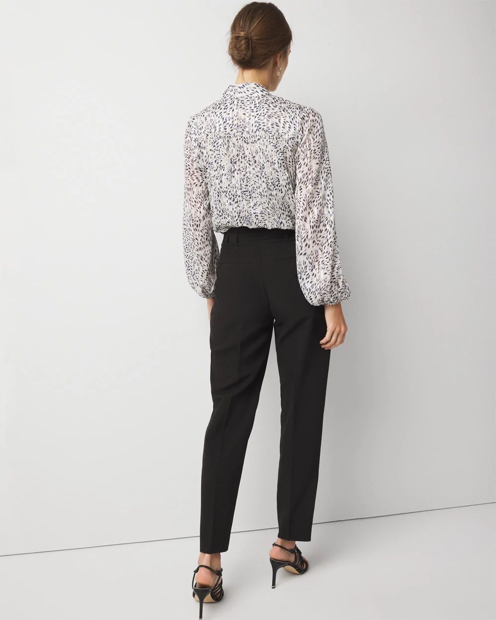 High-Rise Belted Tapered Ankle Pant