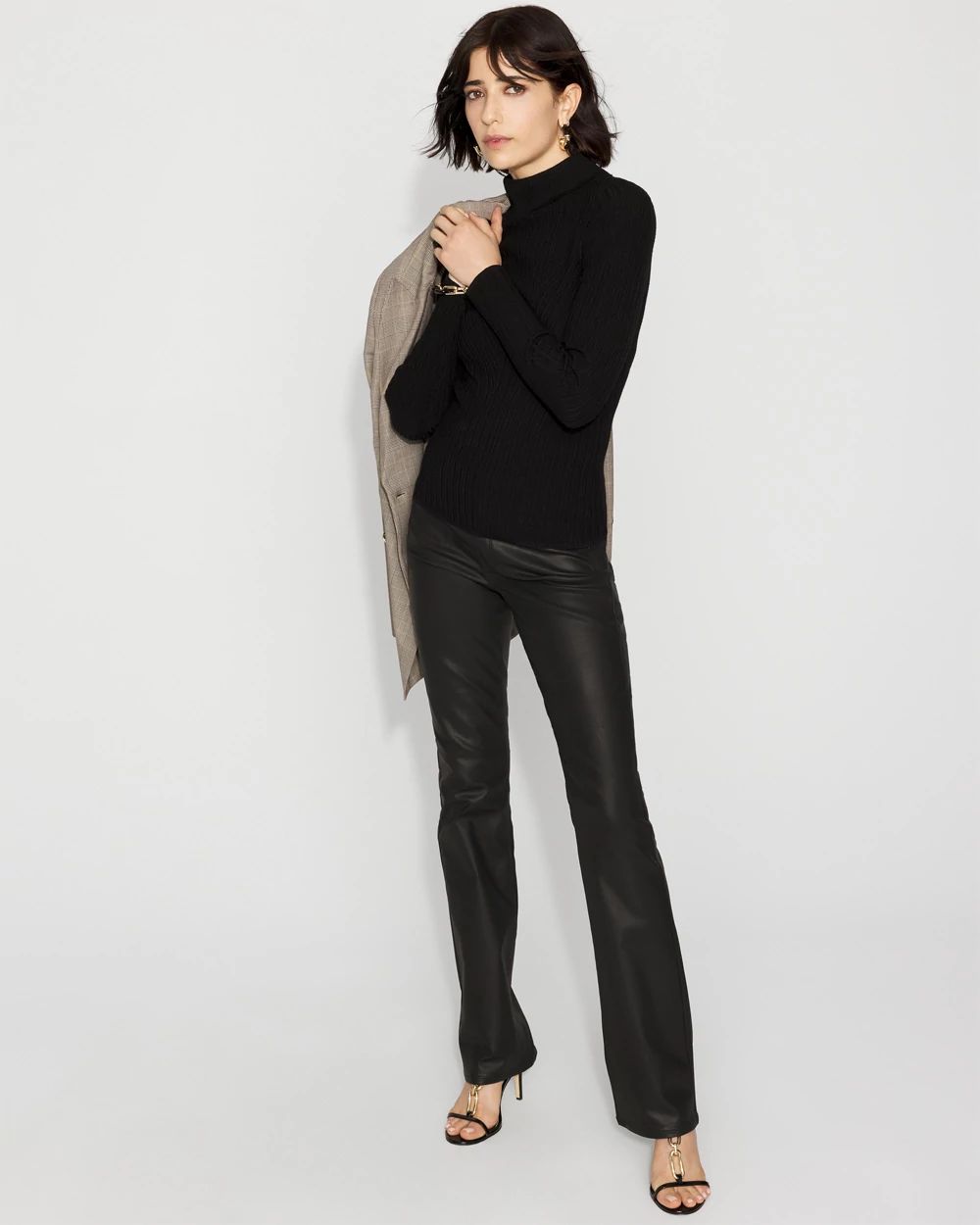 Essential Mock Neck Rib Sweater