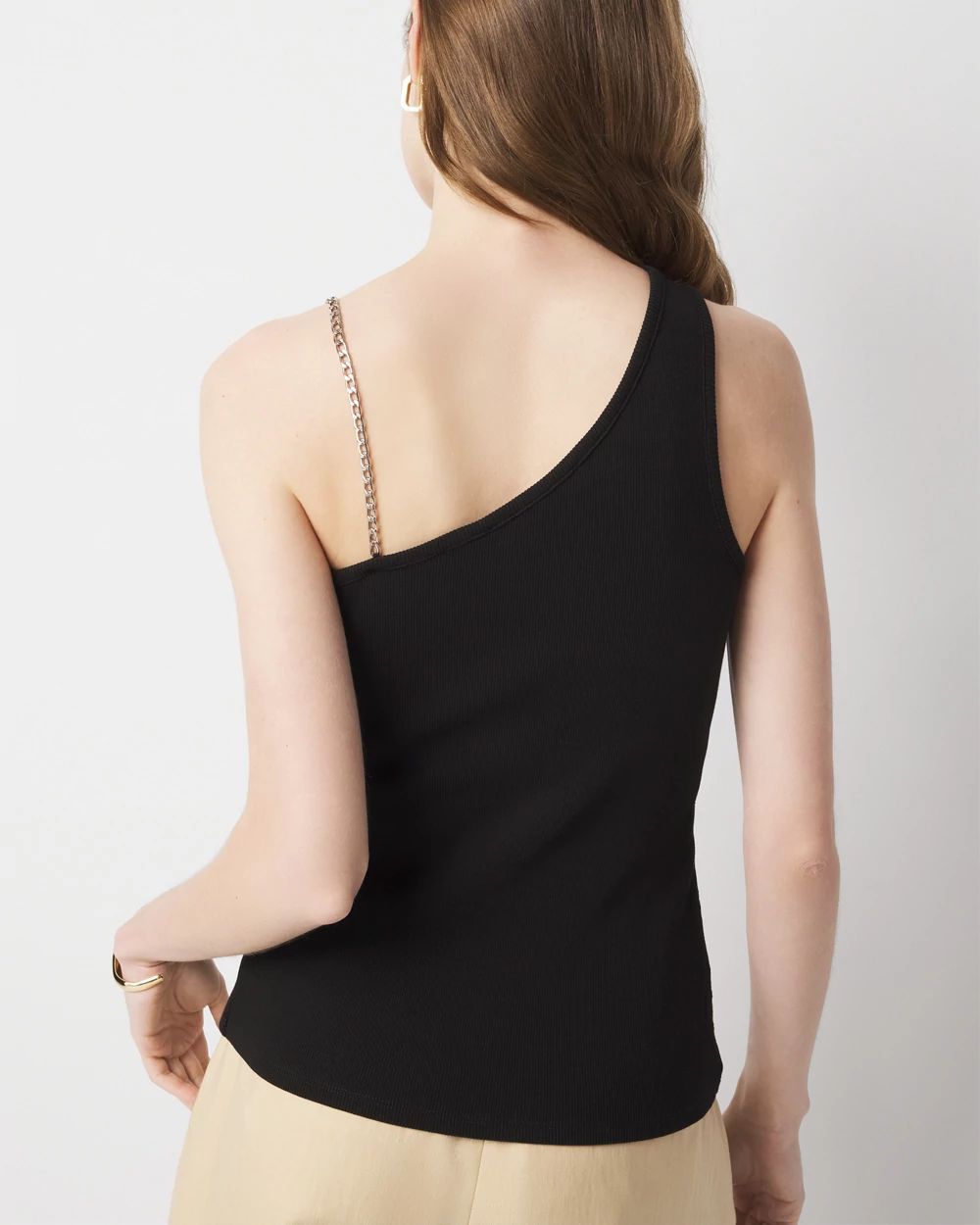 Chain Strap Ribbed Tank