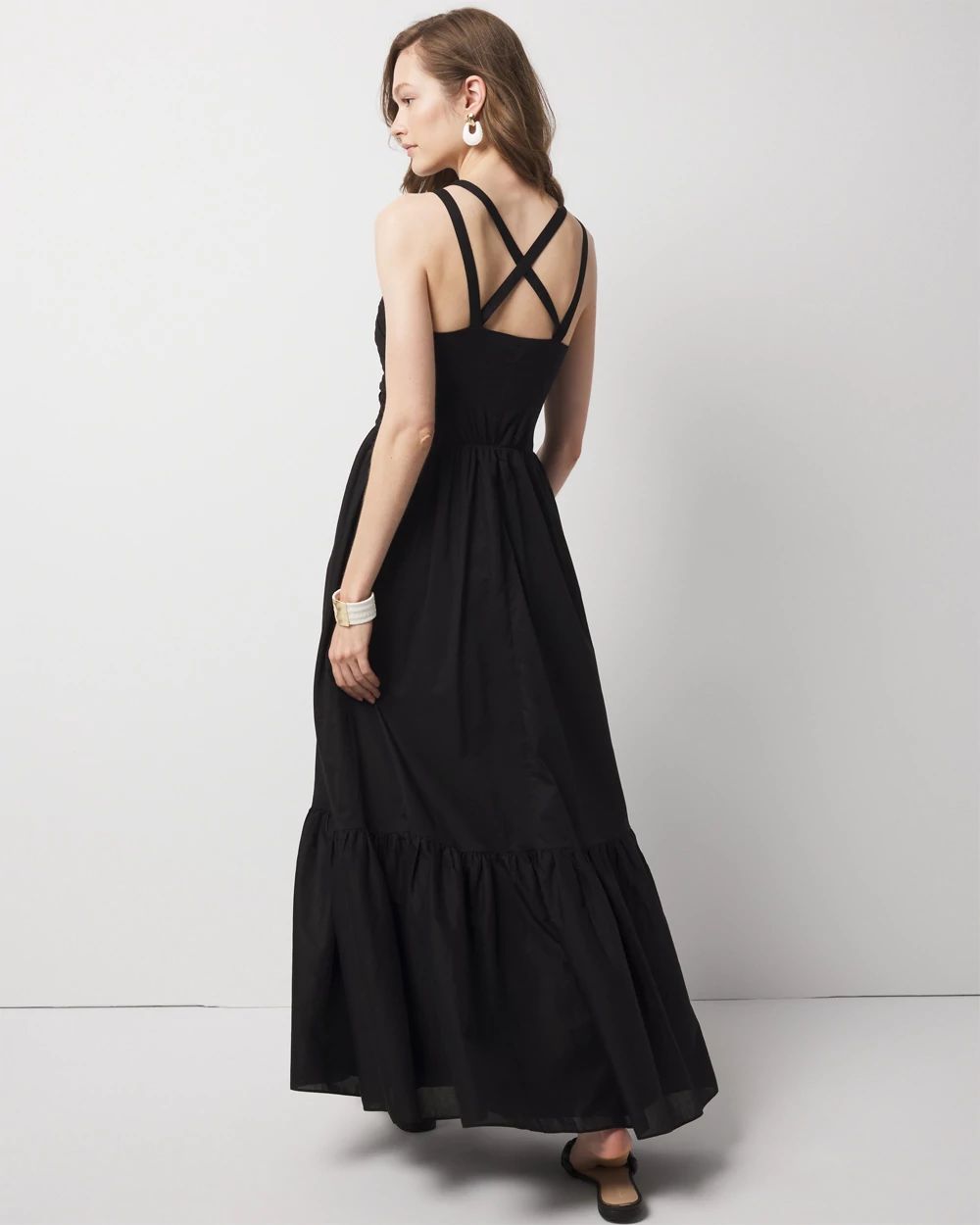 Strappy Halter Maxi Dress