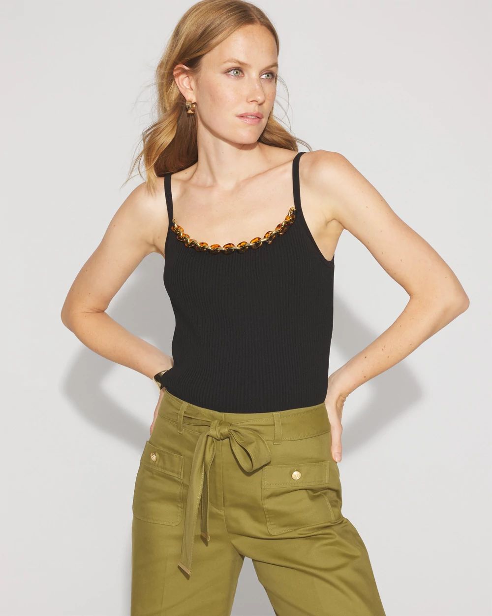 WHBM FORME™ Sculpt Stretch Chain-Trim Tank