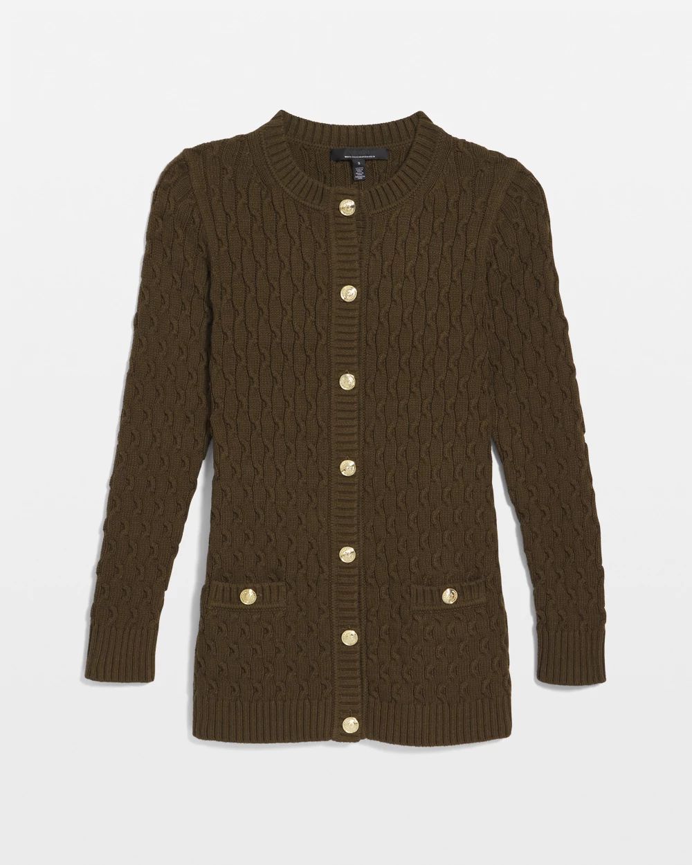 Longline Cable Knit Cardigan Sweater