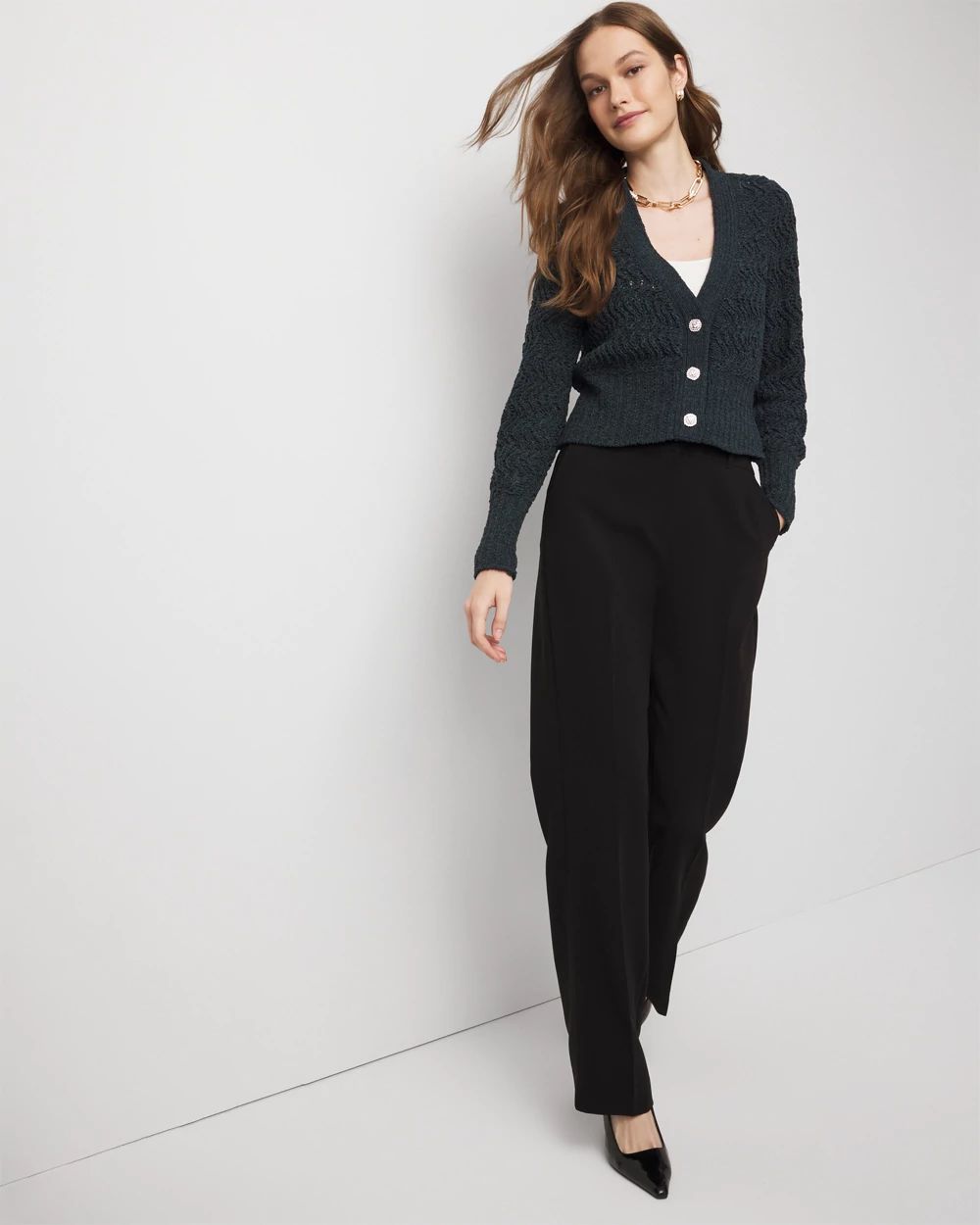 Metallic Chenille Cardigan