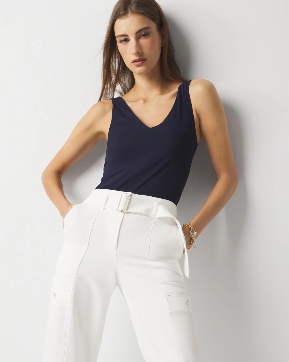 WHBM FORME™ All Ways Stretch Dual Neck Tank