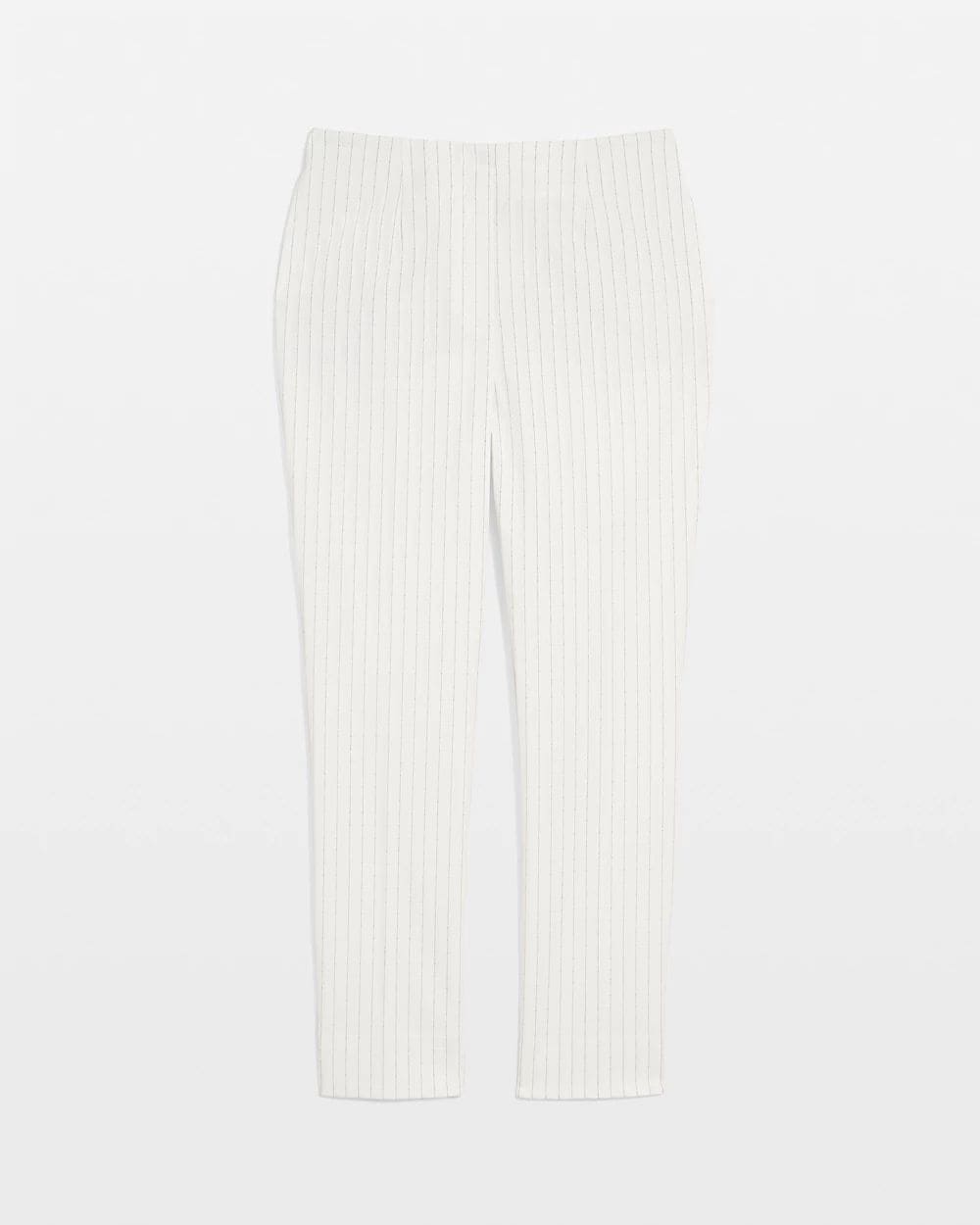 High-Rise Straight Pinstripe Pant