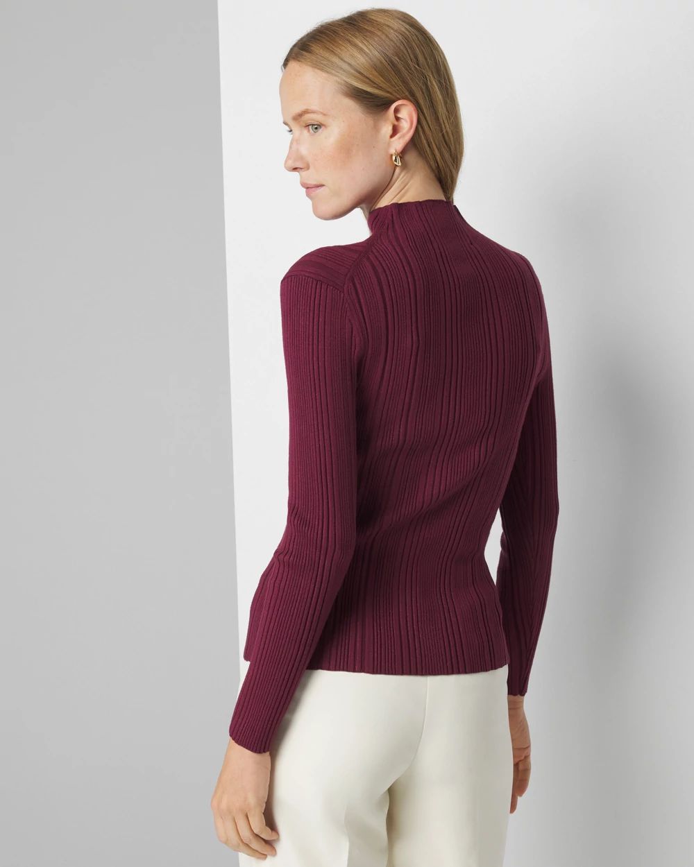 Ribbed Mockneck Sweater