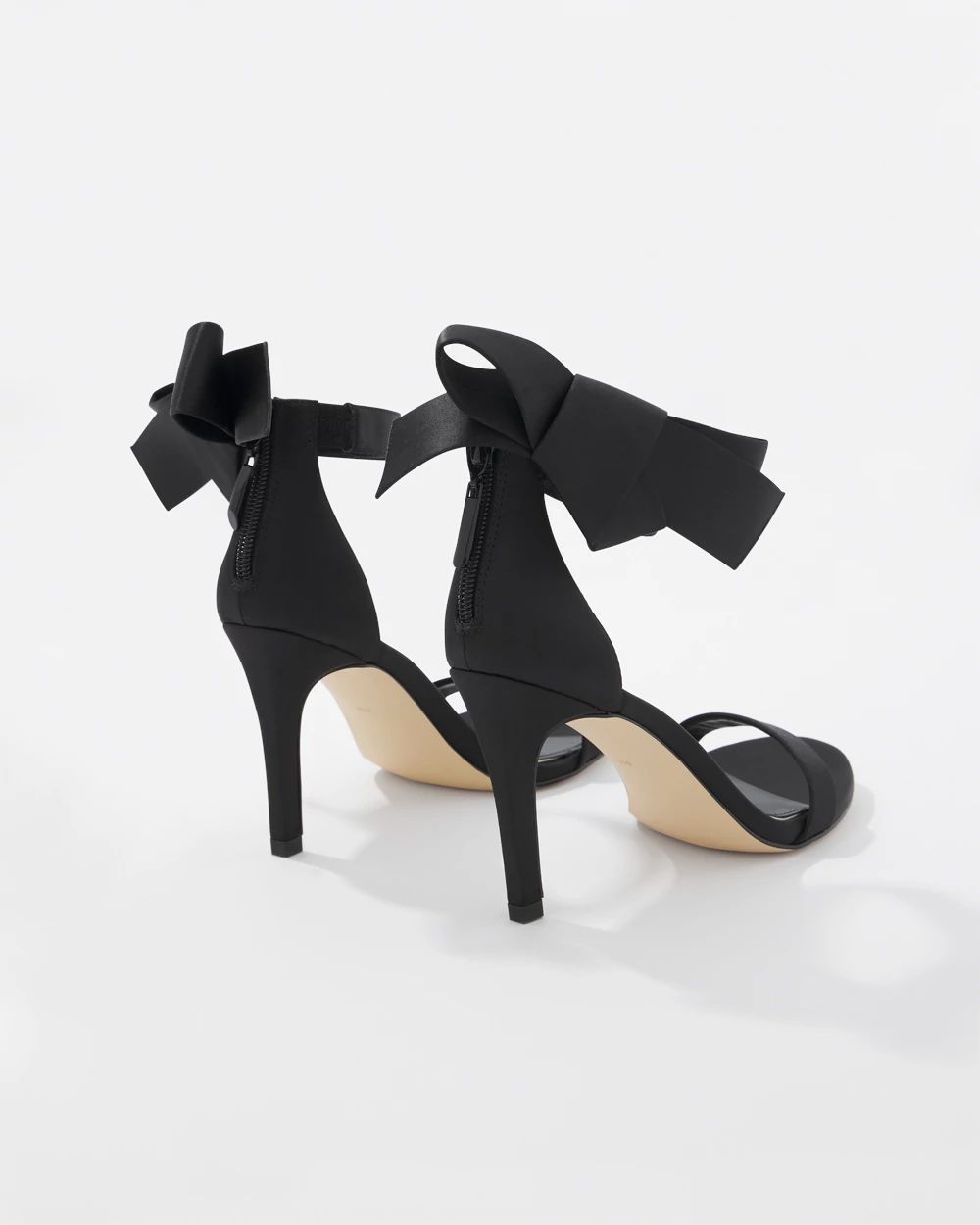 Satin Bow Heeled Sandal