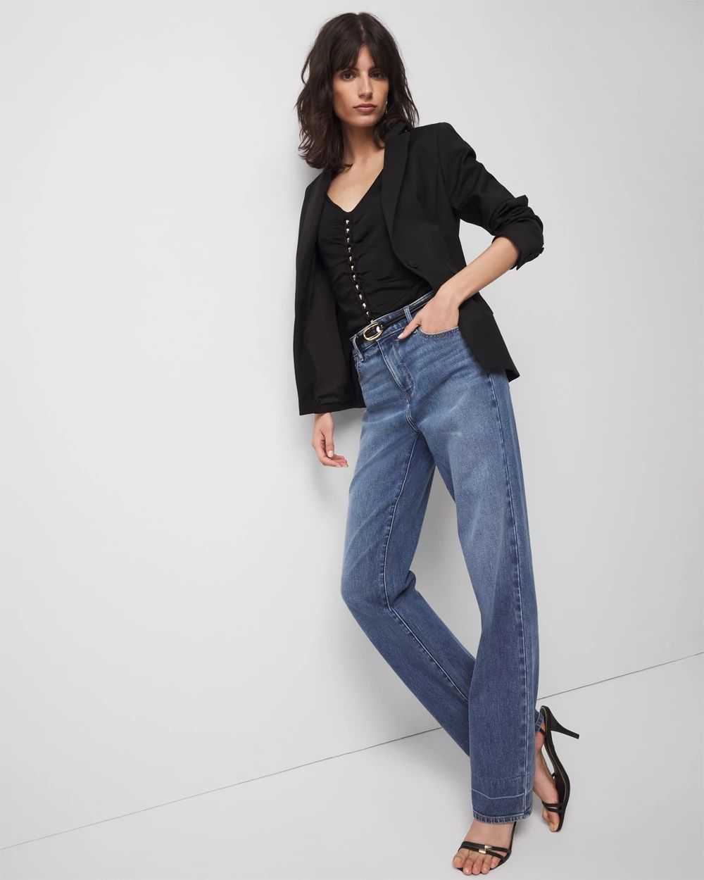 Ruched Hardware Sweater Tank