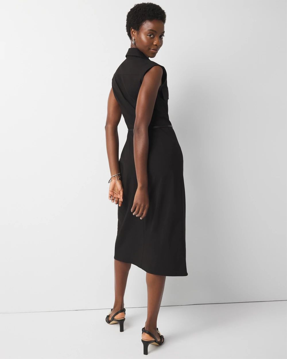 Belted Midi Shirt Dress