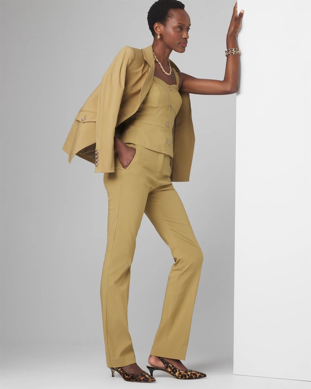 WHBM® Lightweight Ines Slim Bootcut Pant